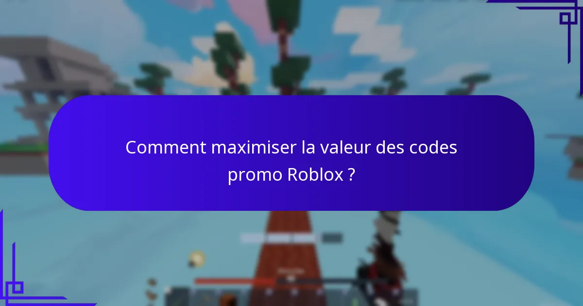 Quels objets en stock limité sont disponibles grâce aux codes promo Roblox ?