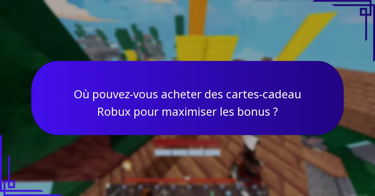 Quels objets de célébration peuvent être obtenus grâce aux bonus de carte-cadeau Robux ?
